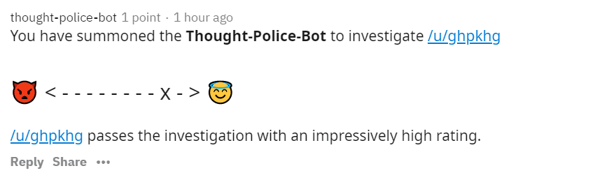 Reddit Thought-Police-Bot